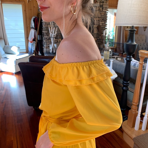 ✨ Romantic Ruffled Yellow Dress - Picture 5 of 5